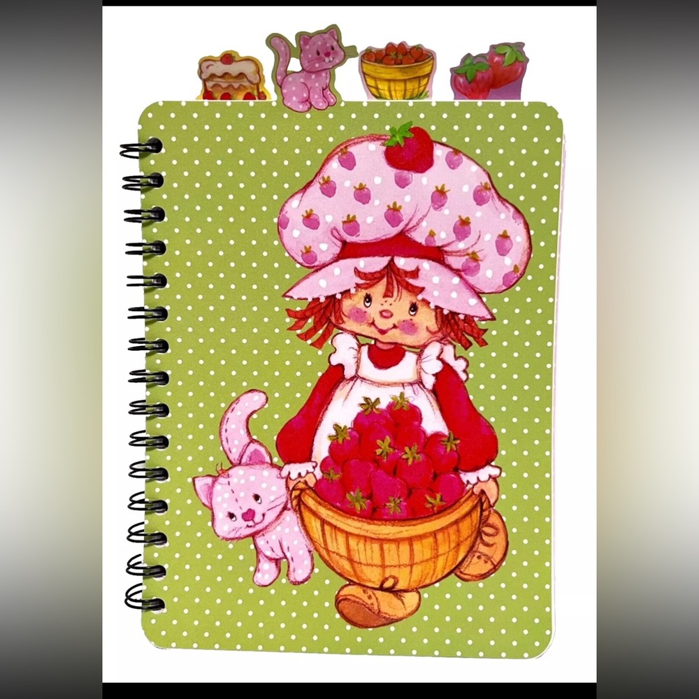 NEW Strawberry Shortcake & Custard Tab Journal Notebook 7in (W) x 9.in - Picture 4 of 8